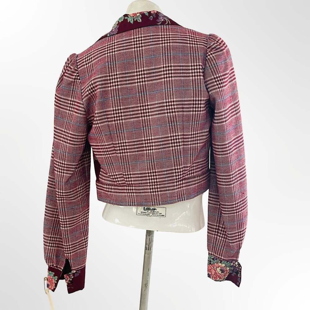 CM Bazaar Sony Pictures Costume Department Vintage Floral Plaid Jacket - Picture 3 of 8